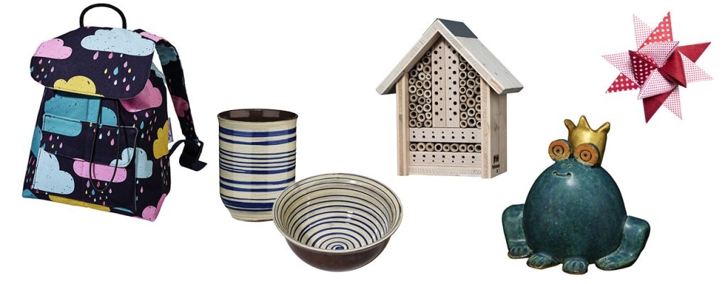 Eine Auswahl an Produkten des Shops der Lebenshilfe Braunschweig